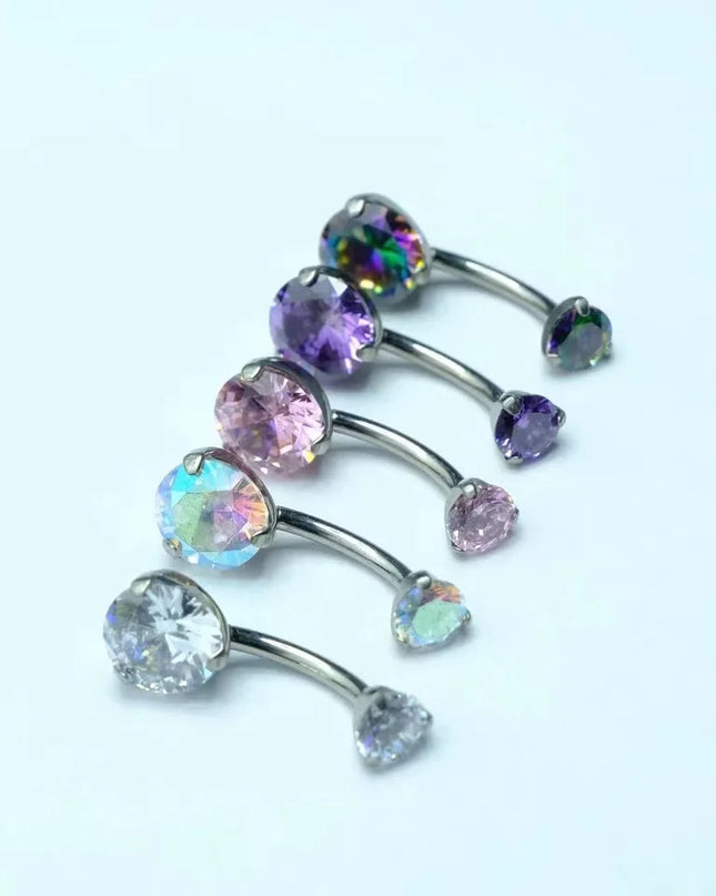 Belly Button Piercing ASTM G23 Titanium Zircons Navel Piercing Ring Body Jewelry Super Pretty Belly Button Ring For Women