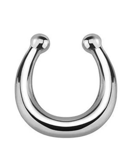 1PCS Stainless Steel Fake Nose Ring Clip On Septum Piercing Faux Hoop Indian Nose Ring Pircing Nariz Punk Body Piercing Jewelry