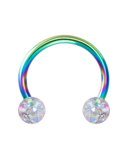 1PC Bling Ferido Nose Septum Rings Horseshoe Piercing Jewelry 16G Cartilage Helix Tragus Earrings Hoop Lip Piercing Retainer 8mm