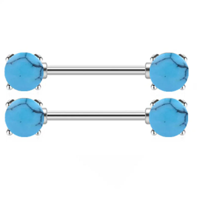 1Pair Stainless Steel Crystal Nipple Piercing Barbell Lot 14Gcharming Opal Nipple Piercing Jewelry Bulk Sexy Nipple Piercing Set