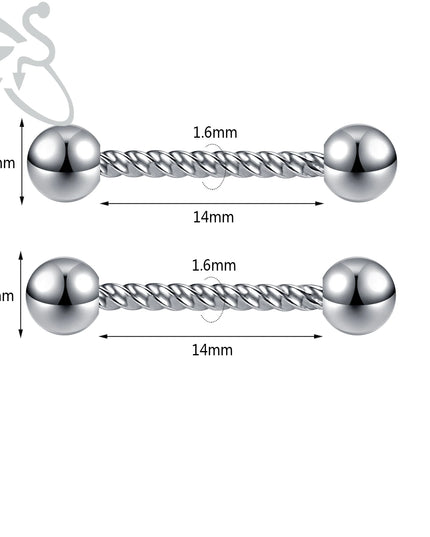 ZS 2PCS Stainless Steel Nipple Piercing Bar For Women 14G Crystal Heart Nipple Shield Ring Horseshoe Barbell Sexy Nipple Jewelry
