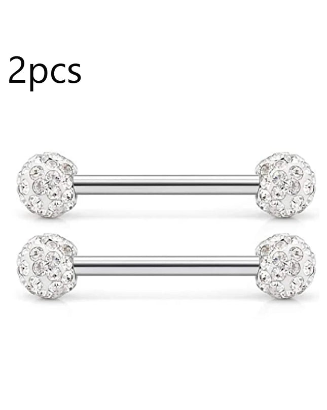 14G Tongue Rings Nipple Rings Surgical Steel Barbell Nipplering Body Piercing Jewelry for Women Men 12MM 14MM 16MM 18MM Bar Leng