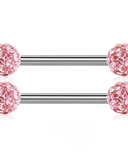 1Pair Stainless Steel Crystal Nipple Piercing Barbell Lot 14Gcharming Opal Nipple Piercing Jewelry Bulk Sexy Nipple Piercing Set