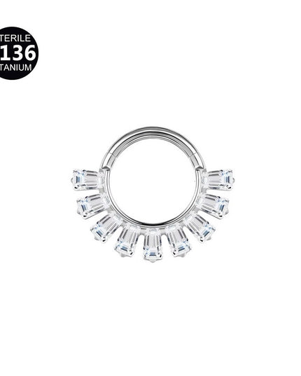 2024 new G23 titanium alloy tassel nose ring ear bone ring carved nose ring explosion puncture jewelry