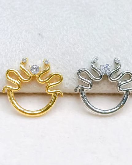2024 new G23 titanium alloy tassel nose ring ear bone ring carved nose ring explosion puncture jewelry