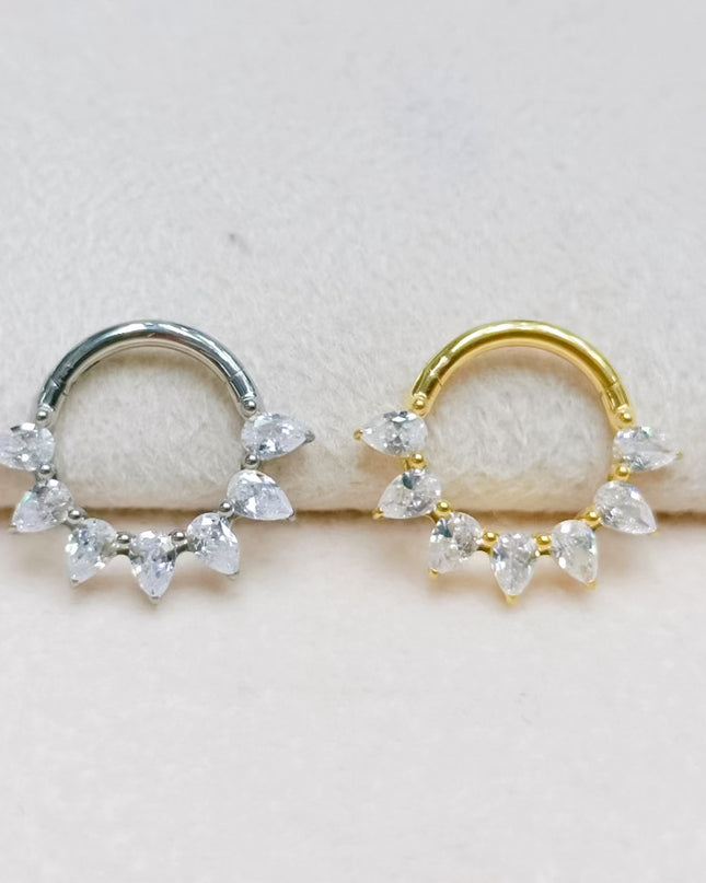 2024 new G23 titanium alloy tassel nose ring ear bone ring carved nose ring explosion puncture jewelry
