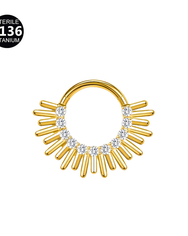 2024 new G23 titanium alloy tassel nose ring ear bone ring carved nose ring explosion puncture jewelry
