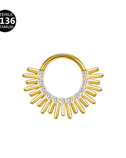 2024 new G23 titanium alloy tassel nose ring ear bone ring carved nose ring explosion puncture jewelry