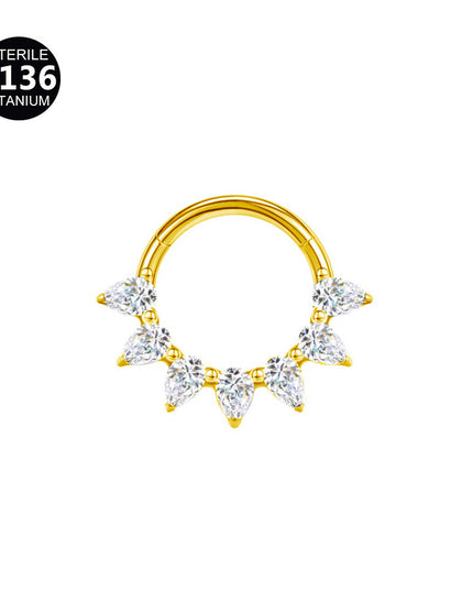 2024 new G23 titanium alloy tassel nose ring ear bone ring carved nose ring explosion puncture jewelry