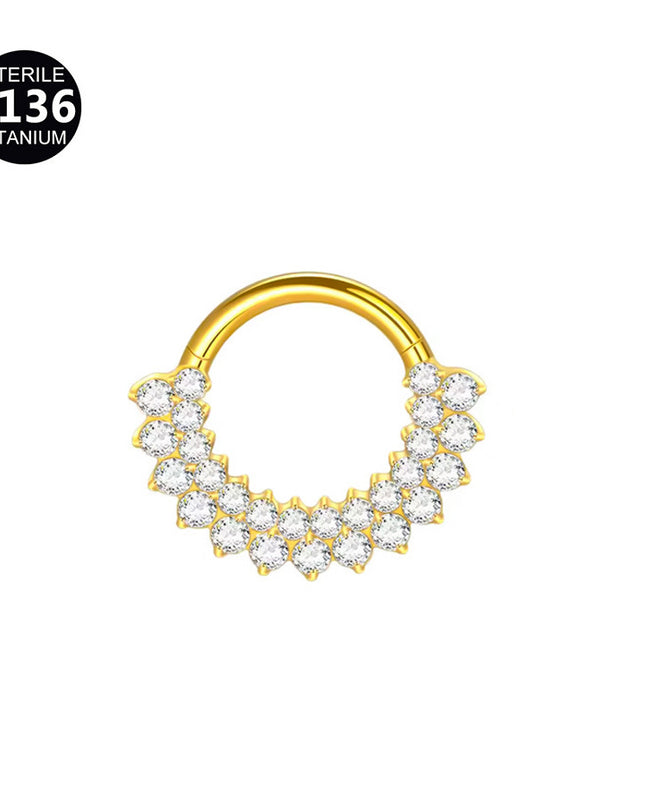 2024 new G23 titanium alloy tassel nose ring ear bone ring carved nose ring explosion puncture jewelry