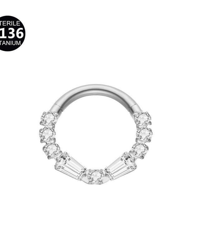 2024 new G23 titanium alloy tassel nose ring ear bone ring carved nose ring explosion puncture jewelry