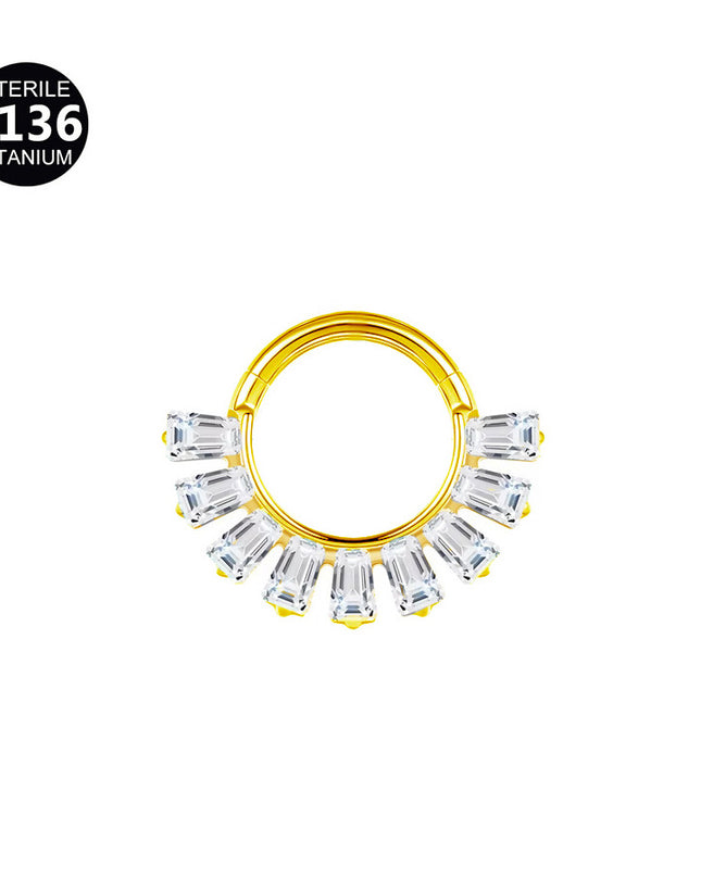 2024 new G23 titanium alloy tassel nose ring ear bone ring carved nose ring explosion puncture jewelry