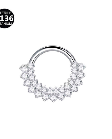 2024 new G23 titanium alloy tassel nose ring ear bone ring carved nose ring explosion puncture jewelry