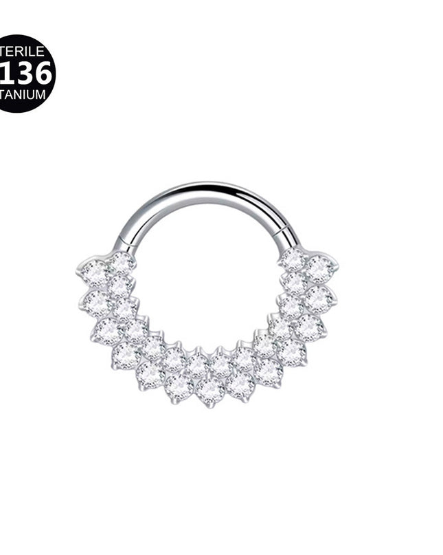2024 new G23 titanium alloy tassel nose ring ear bone ring carved nose ring explosion puncture jewelry