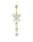 Navel & Bell Button Rings / body / 1pc|gold-butterfly
