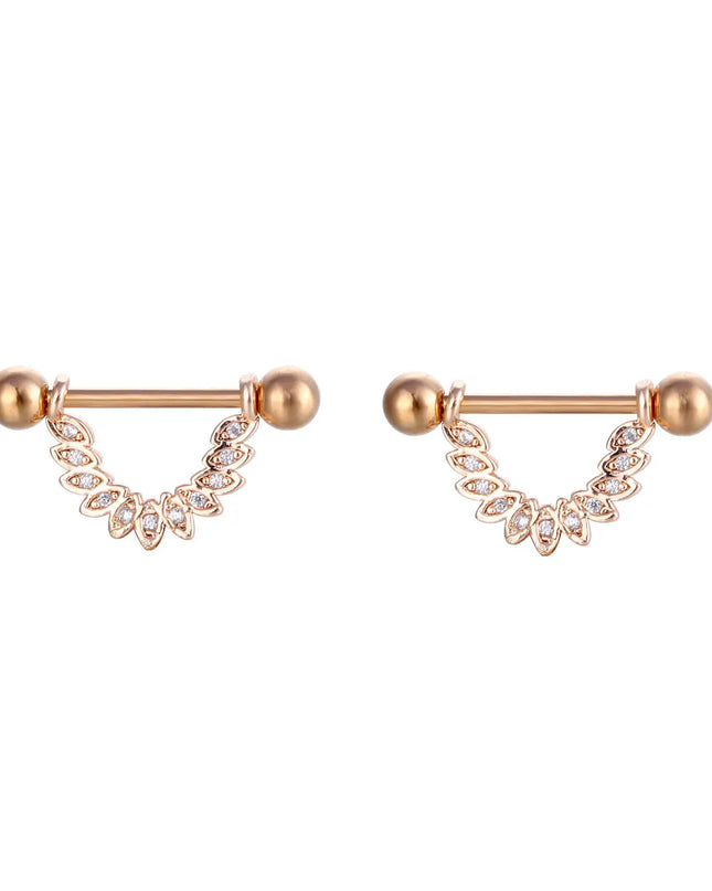 Sexy Nipple Ring Stainless Steel Zircon U Shape Barbell Nipple Studs Piercing Helix Piercing Body Papillary nail Jewelry