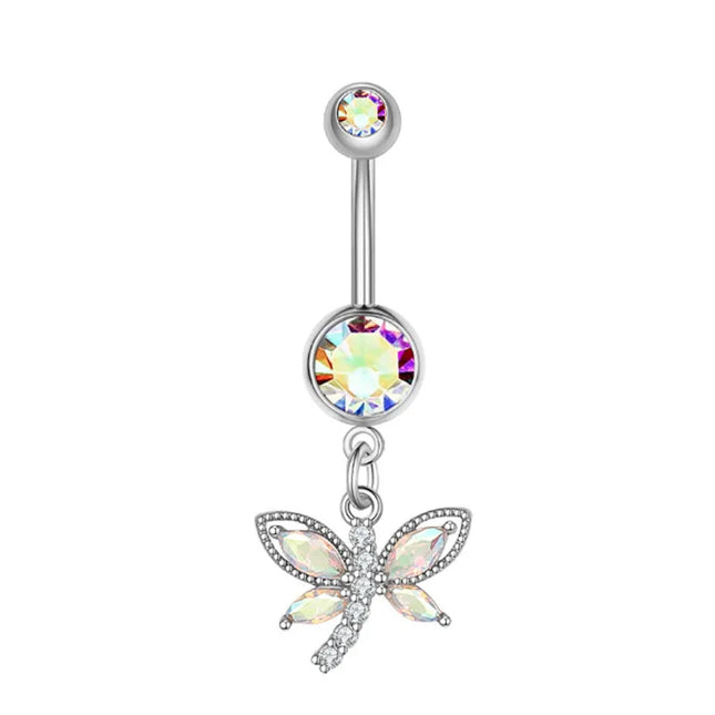 1PCS Butterfly Belly Button Piercing Jewelry 14G Heart Belly Ring Body Piercing Bee Navel Piercing Belly Bars Piercing Ombligo