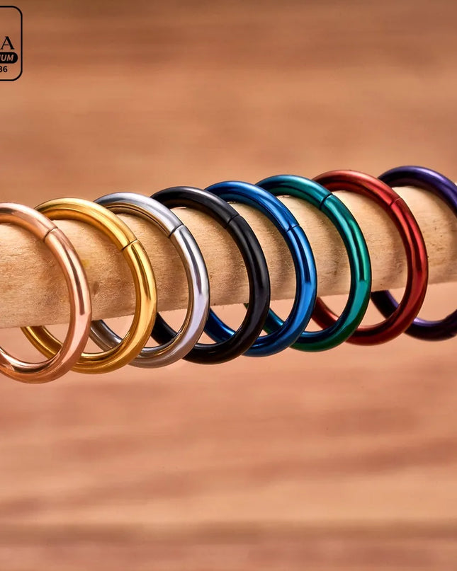 Nose Rings G23 Titanium Lip Ring For Women And Men Piercing Jewelry Hoop Earrings Mixed Color Body Clips Hinged