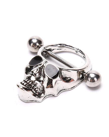 Hot! Skull Bars Nipple Ring Piercing Bar Stainless Steel Barbell Body Breast Jewelry