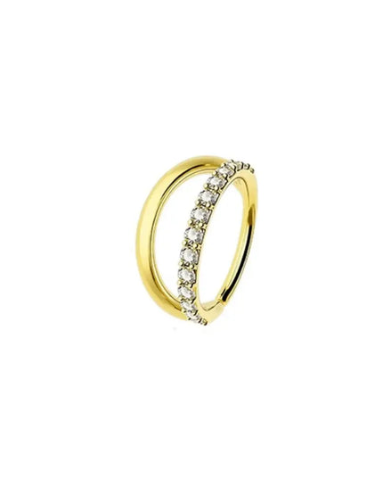 15Pcs Mixed Double Nose Rings L Ring Hoop Hypoallergenic Body Clips Hoop Rhinestone Nose Piercing Jewelry Piercing Studs