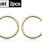 Gold-2pcs / Size 6mm