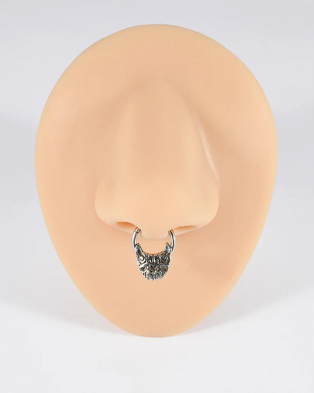 1PC Punk Many Style Black Oil Drip Hinger Septum Nose Ring Stainless Steel Ear Tragus Cartilage Daith Helix Earring Unisex Gift