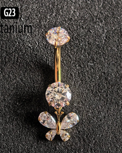 Belly Piercing Button Rings G23 Titanium ASTM F136 14g Internally Threaded Navel Ring Earrings Sexy Button Piercing Body Jewelry