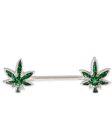Jewelry Sexy Crystal Leaf Nipple Bar Rings Nipple Ring Barbell Body Piercing Fashion Accessory