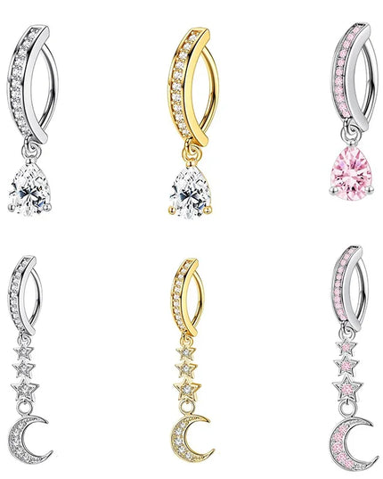 Exquisite Butterfly Belly Button Sexy Body Piercing Jewelry For Women Zircon Navel Barbell Fashion Belly Rings Gifts