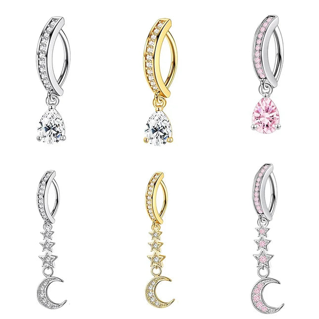 Exquisite Butterfly Belly Button Sexy Body Piercing Jewelry For Women Zircon Navel Barbell Fashion Belly Rings Gifts