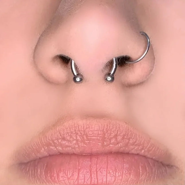 Stainless Steel Magnet Nose Ring Fake Piercing Horseshoe Rings Nose Clip Non-pierced Nose Hoop Fashion Women Men Body Jewelry