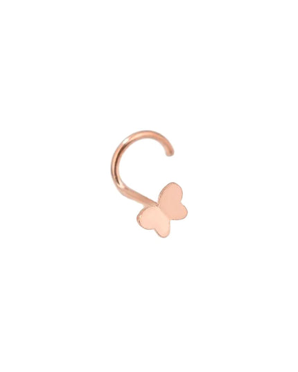 1pcs 20G Stainless Steel Nose Stud Rings for Women Nose Piercing Bend Butterfly Nose Ring Earring Nose Studs Piercing Jewelry