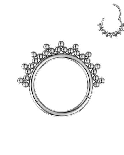 Nose Rings G23 Titanium Piercing Beads Earrings 16G Segment Hinged Nose Clickers Ear Daith Tragus Cartilage Piercing Jewelry