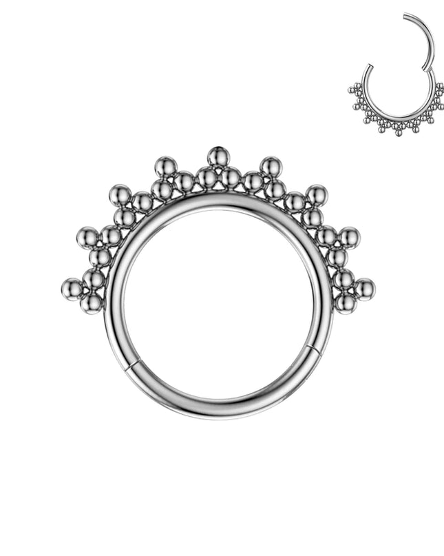 Nose Rings G23 Titanium Piercing Beads Earrings 16G Segment Hinged Nose Clickers Ear Daith Tragus Cartilage Piercing Jewelry