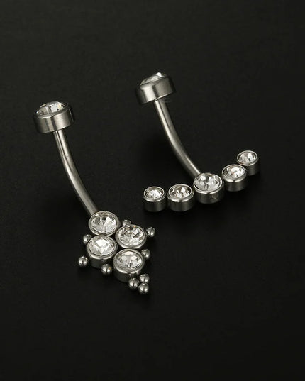1 Pc New Sexy Dangling Navel Belly Button Ring Oreja 14G Cubic Zirconia 316L Surgical Steel Belly Piercing Jewelry