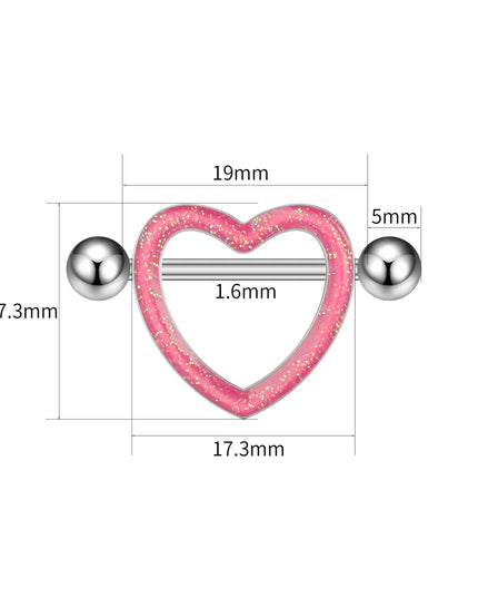 2pcs Heart Bear Dangled Nipple Piercings Screwed 14G Flower Butterfly Shield Bar Barbell Nipple Ring Piercing Nombril Jewelry