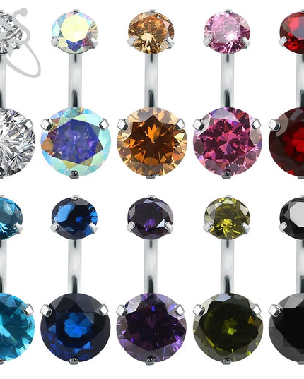2023 Zircon Belly Button Rings for Women Girls Sexy Piercing Navel Ring Bar Drop Dangle Belly Navel Rings Ashion Body Jewelry