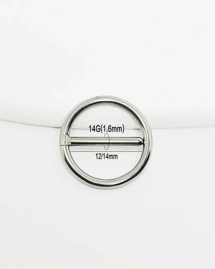 F136 Titanium Nipple Piercing Jewelry 14G Zircon Nasal Septum Ring Clicker ZC Round Nipple Ring Women and Men Girls Body Jewelry