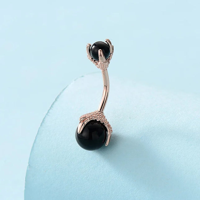 Belly Button Clear Zircon Bezel Piercing Internally Threaded Navel Ring Body Jewelry Belly Ring Gifts