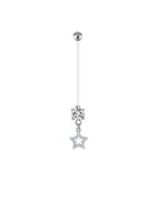 Curved barbell / Navel & Bell Button Rings / Surface and Dermal|Style 1