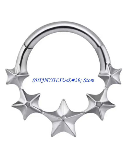 E21F Comfortable Wear Seamless Nose Rings with Heart Polished Surfaces Nose Jewelry Suitable for Easy Wear