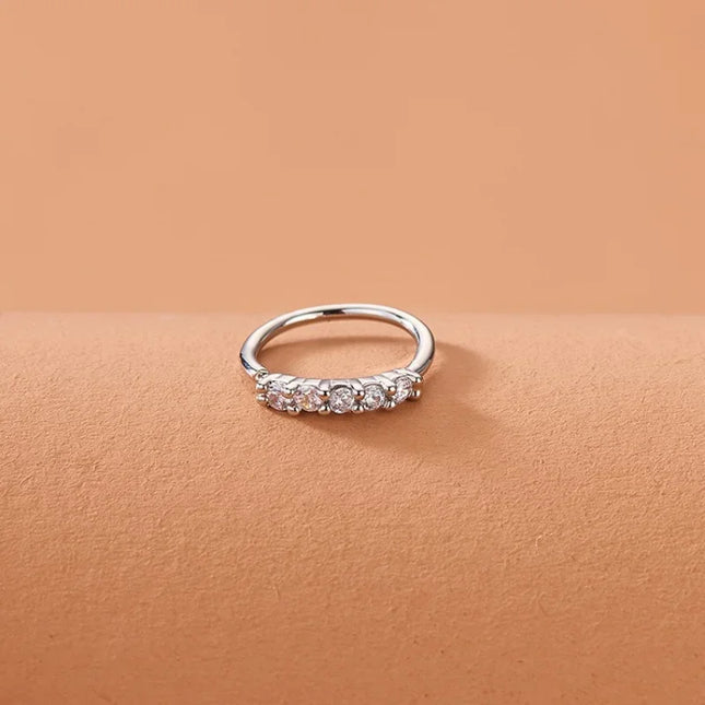 Fashion Single-row Miniature Zircon Nose Rings for Women Fine Drill Exquisite with Drill Opening Fake Nose Piercing Jewelry