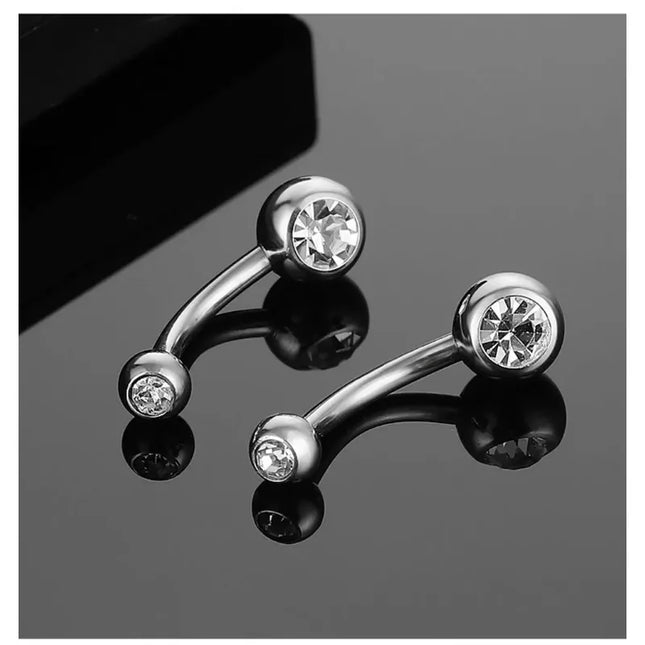 1Pc Belly Button Ring for Women, 316L Stainless Steel Belly Ring Piercing 8/10/12mm Belly Button Stud for Women