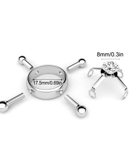 For Women Screw Back Non Piercing Clip Nipple Piercing Jewelry Fashion Crystal Stainless Steel Fake Nipple Rings