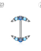 Blue / Nipple Rings / 14G 1.6x14mm|body|Straight Barbell