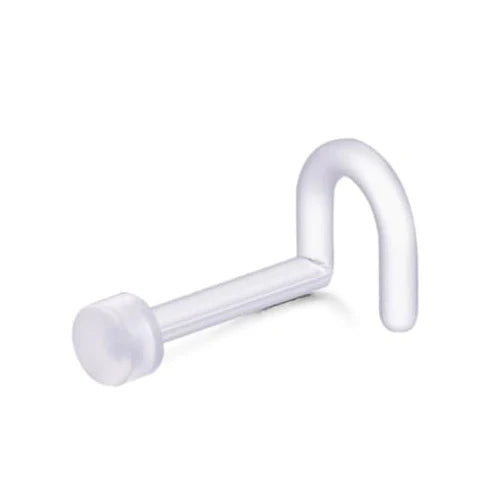 Bobisty 1Pc Nose Rings for Women Men Surgical Stainless Steel Retainer Clear Nose Rings Hoops Cartilage Tragus Piercing Jewelry