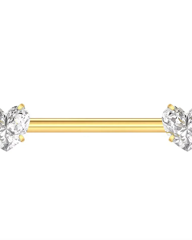 1Pc G23 Titanium Nipple Ring Straight Barbell Piercing Zircon Internally Threaded Nipple Bars Piercing Ring Women Body Jewelry