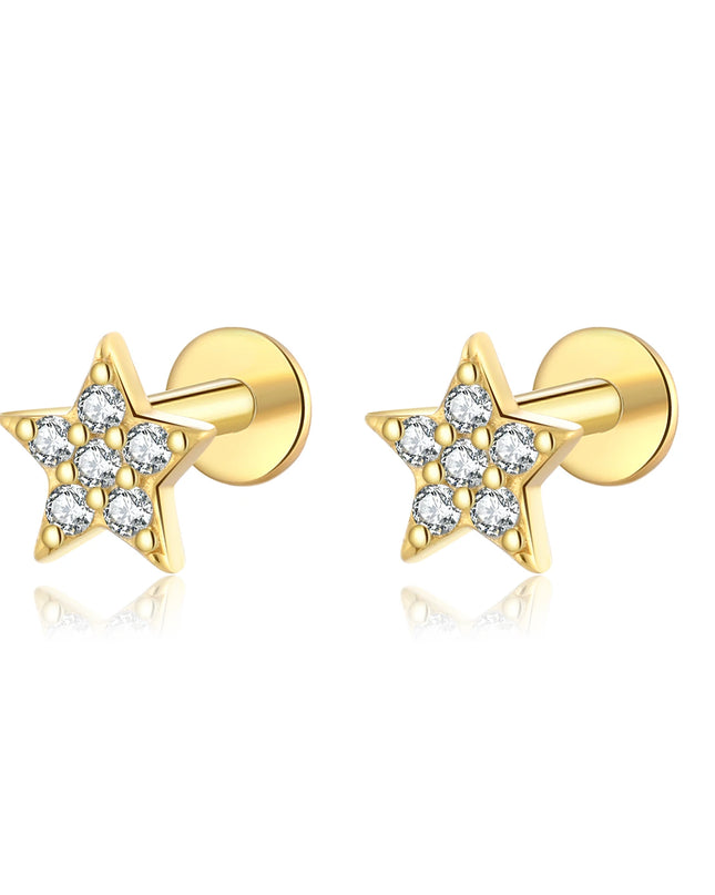 ANDYWEN 925 Sterling Silver 6mm Proud Milky Way  Queen Flash Baby Angel Piercing Screw Pendientes Stud Earring Women Clips Jewel