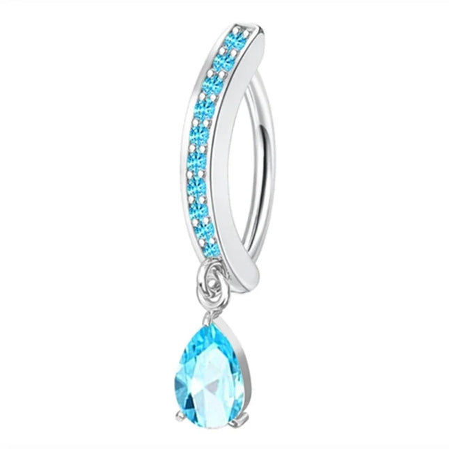 1PCS Heart Crystal Belly Button Rings For Women Fashion Reverse Belly Piercing Buckle Butterfly Navel Barbell Body Jewelry Gift