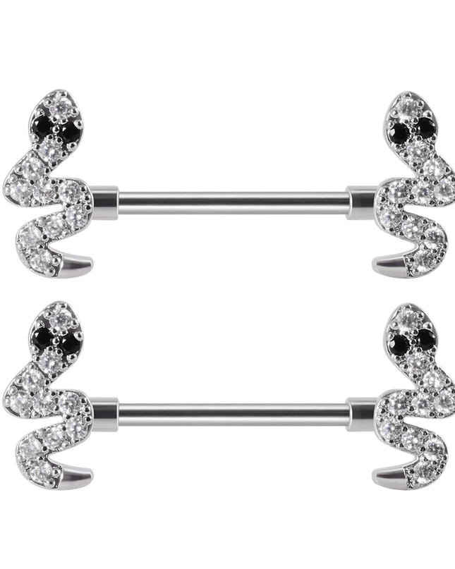 1Pair Sword Cross Nipple Piercing Barbell Surgical Steel Crystal Nipple Shield Cover Heart Butterfly Nipple Ring Body Jewelry14G
